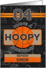Custom Name Basketball 4th Birthday For Nephew card