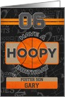 Custom Name For Foster Son Basketball 6th Hoopy Birthday card