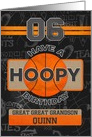 Custom Name For Great Great Grandson Basketball 6th Hoopy Birthday card