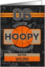 Custom Name For Sister Basketball 6th Hoopy Birthday card