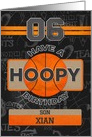 Custom Name For Son Basketball 6th Hoopy Birthday card