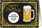Custom Business Company Logo Christmas For Brewery with Beer Mug card