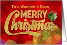 Custom Christmas For School Dean Bell Bokeh Snowflake Bauble card