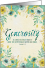 Generosity Thank You Bible Verse Proverbs 11:25 Watercolor Flowers card