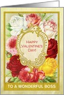 Custom For Boss Valentine’s Day with Roses card
