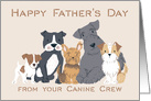 Illustrated Father’s Day from Canine Crew, Pet dogs, Terriers card