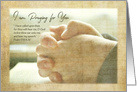 Vintage Praying for the Homeless, I am Praying for You, Psalm 17:6 KJV card