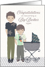 Illustrated Congratulations on Being Big Brother Again, Stroller card