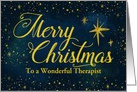 Custom Merry Christmas For Therapist, Starry Night Sky card