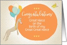 Custom Congratulations Great Niece on Birth of Great Great Niece card