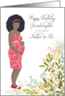 Illustrated Birthday for Pregnant Granddaughter African American card