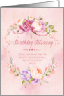 Happy Birthday Blessing Bible Verse 3 John 2 Floral card