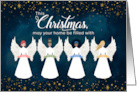 Christmas with Multicultural Angels Love Peace Hope Joy card