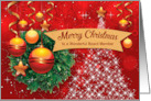Custom For Board Member Merry Christmas Wreath Bauble Star Tassel card
