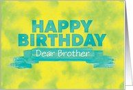 Painted Watercolor Effect Happy Birthday Custom card