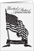 Illustrated United States Flag Memorial Day card