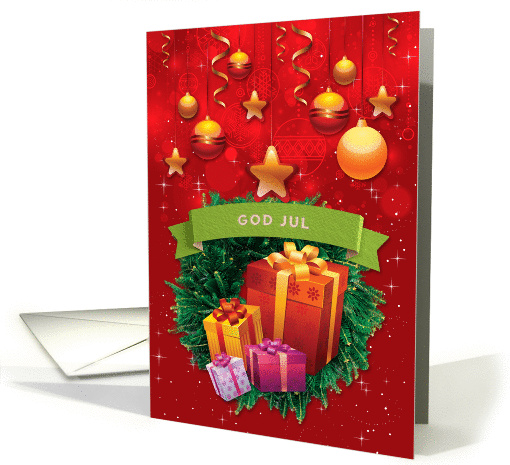 Illustrated Norewegian Sparkle Christmas with Wreath,... (1440430)