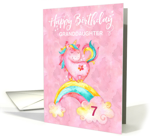 Custom Unicorn on Rainbow Watercolor Effect Birthday For... (1442450)