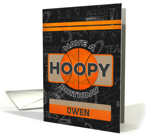 Custom Name Chalkboard Effect Background Basketball Hoopy... (1446972)