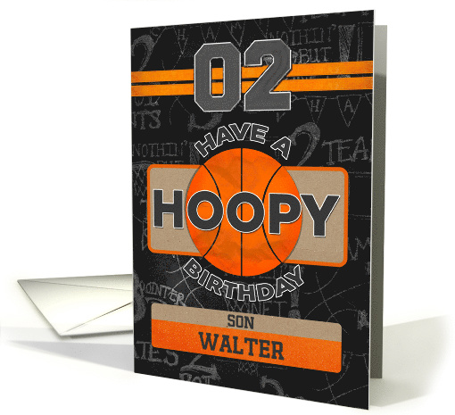 Custom Name Basketball 2nd Birthday For Son card (1447014)