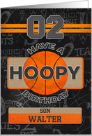 Custom Name Basketball 2nd Birthday For Son card