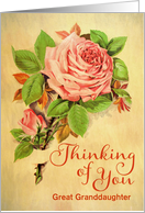Custom Get Well Soon, Thinking of You, For Great Granddaughter card