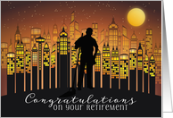 Retirement Congratulations for Janitor with Skyscraper Buildings card
