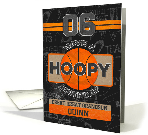 Custom Name For Great Great Grandson Basketball 6th Hoopy... (1452872)