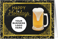 Custom Business Company Logo Christmas For Brewery with Beer Mug card