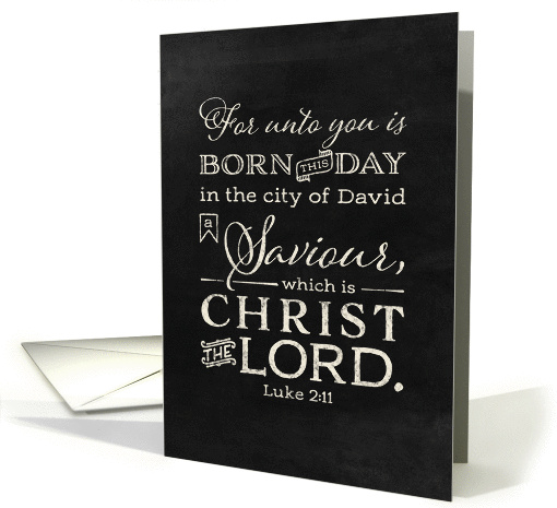 Christmas Bible Verse Luke 2:11 Christ Lord Black Board... (1457944)