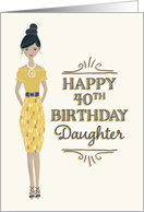 Afro-centric 40th Birthday Daughter with Woman in Yellow Dress card