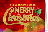 Custom Christmas For School Dean Bell Bokeh Snowflake Bauble card