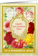 Custom For Boss Valentine’s Day with Roses card