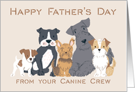Illustrated Father’s Day from Canine Crew, Pet dogs, Terriers card