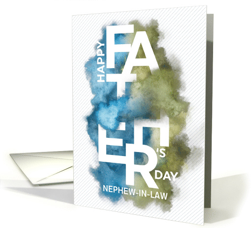 Custom For Nephew in Law Father's Day Smoke/Powder Effect card