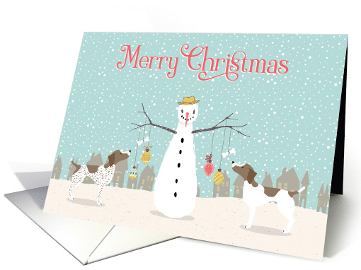 Christmas German Shorthaired Pointers, Snowman with Dog... (1550802)