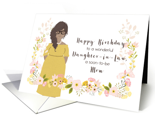 Illustrated Pregnant Daughter-in-Law Birthday, Soon-to-Be... (1563378)