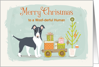 Custom Merry Christmas From Pet Pit bull Terrier, Gifts, Tree card