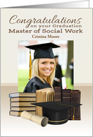 Custom Congratulations on Graduation Master of Social Work card