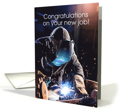 Congratulations on New Job, Welder, Man with Face Shield,... (1613946)