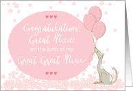 Illustrated Congratulations Great Niece on Birth of Great Great Niece card