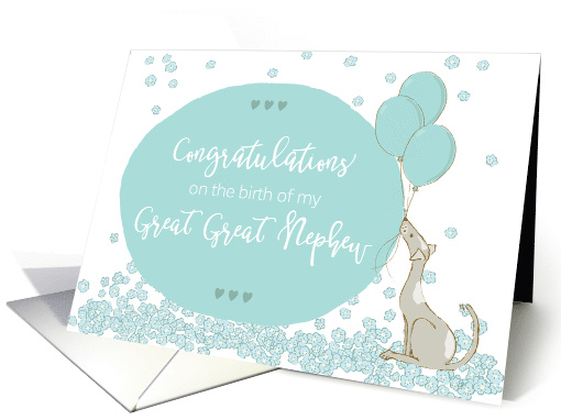 Illustrated Congratulations Great Niece on Birth of Great... (1614220)