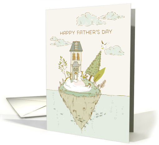 Illustrated Father's Day for Fathers with Special Needs Children card