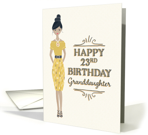 Afro American 23rd Birthday for Granddaughter Lady in... (1674806)