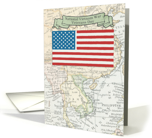 Illustrated National Vietnam War Veterans Day USA Flag... (1678308)