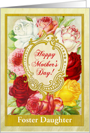 Custom Illustrated Vintage Happy Mother’s Day Foster Daughter card