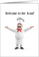 Welcome to the Team New Chef Hospitality Industry card