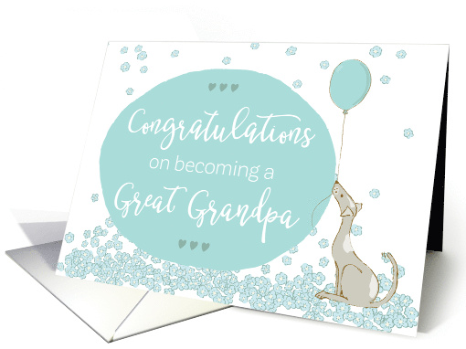 Illustrated Congratulations Great Grandpa Balloon Dog... (1683926)
