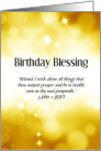 Happy Birthday Blessing Bible Verse 3 John 2 Bokeh Background card