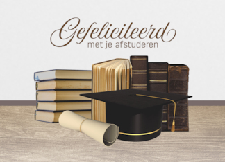 Dutch Congratulations on Your Graduation Scroll Graduate Cap Books